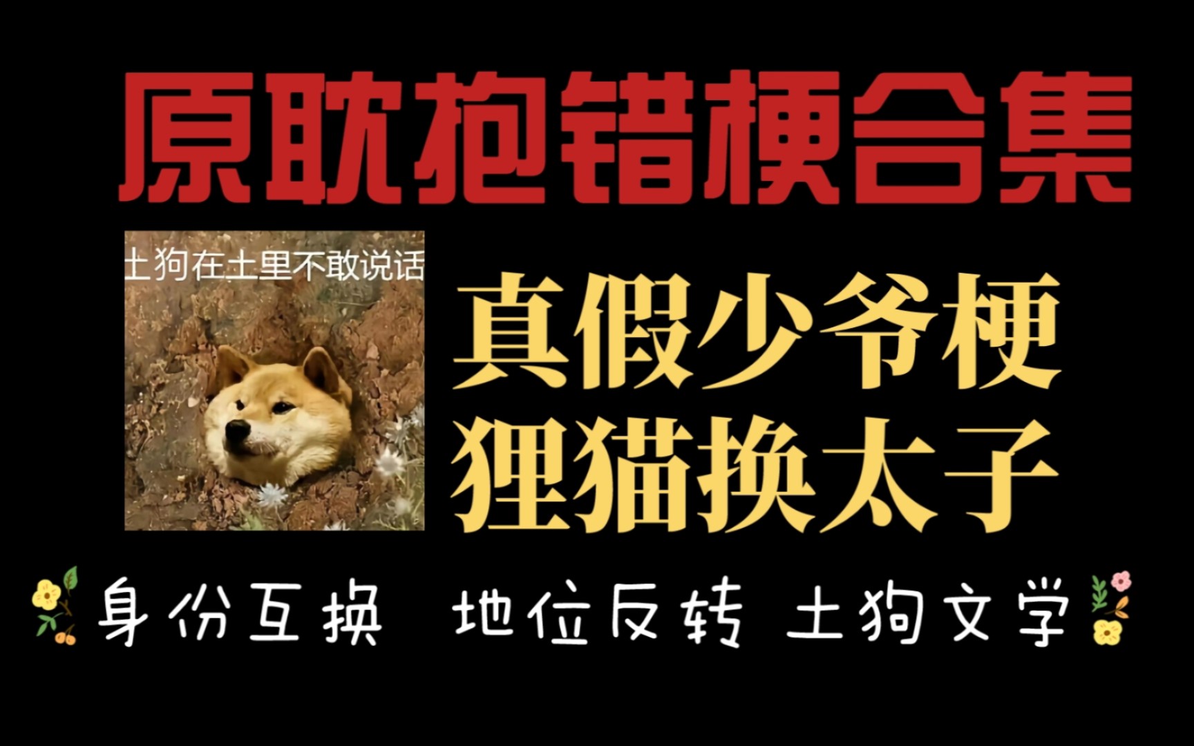 [图]原耽推文:抱错梗/真假少爷梗/狸猫换太子梗合集!有点老土，但爱看!