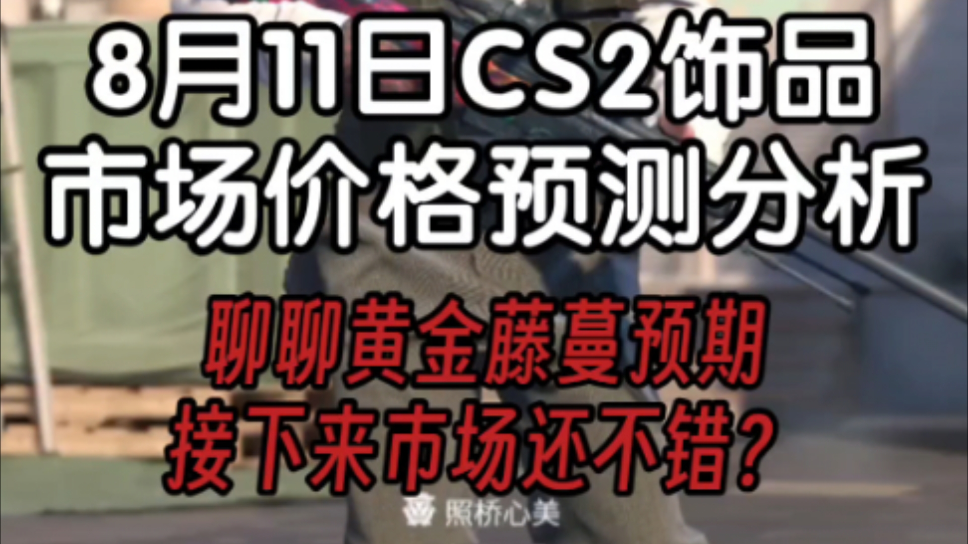 8月11日CS2饰品市场价格预测分析,聊聊黄金藤蔓预期及后续市场走势游戏杂谈