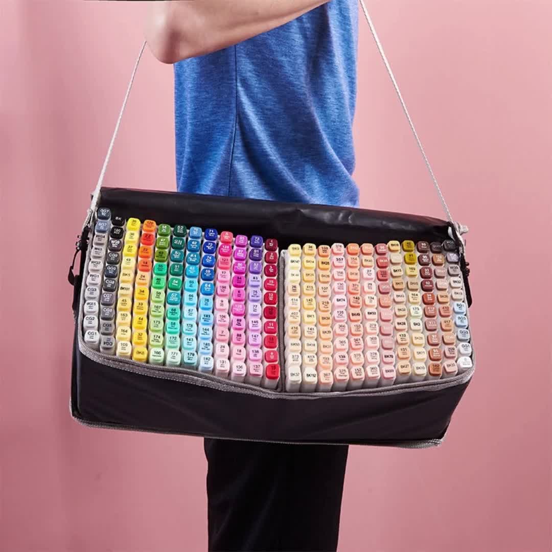 【13元券】彩色马克笔套装168色正版水彩笔双头油性全套204色学生480