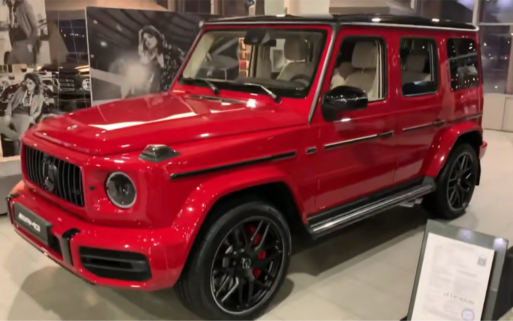 实拍 稀有的大红色奔驰大G AMG G63哔哩哔哩bilibili