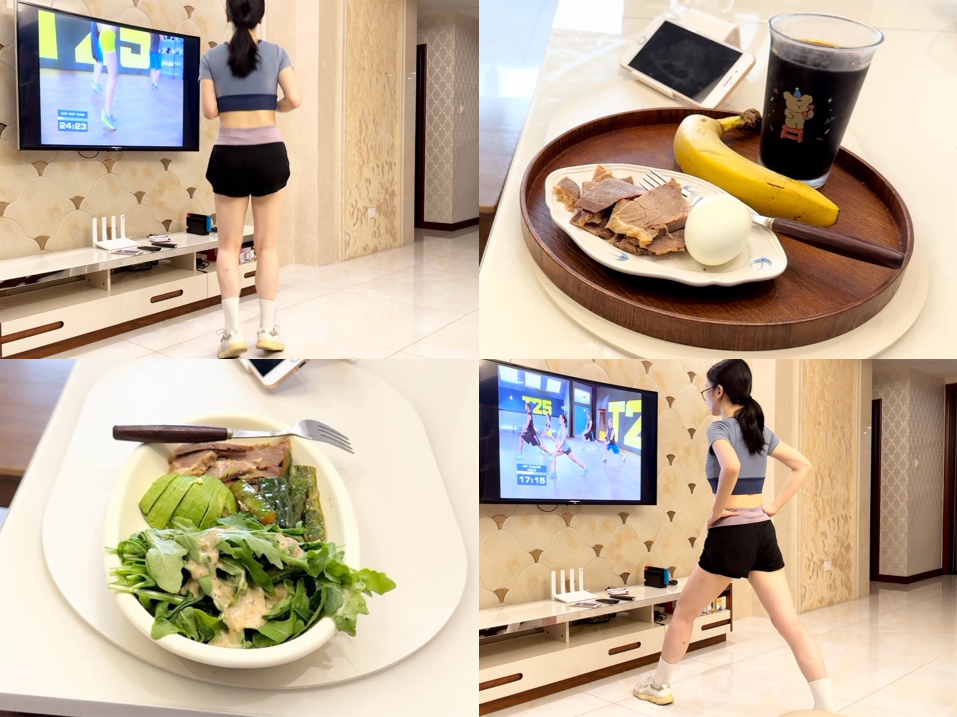 减脂day98|跳t25身体渐渐适应了,熟悉了动作后,逐渐开始感到无聊,也