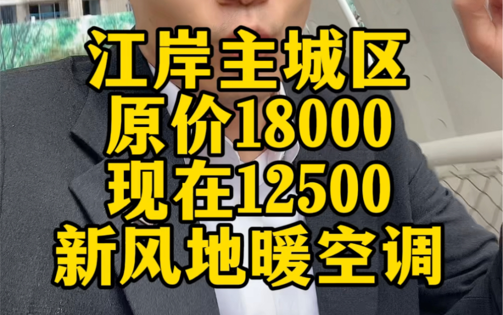 江岸主城区原价18000,现在12500央企精装修准现房,新风,地暖,中央空调哔哩哔哩bilibili