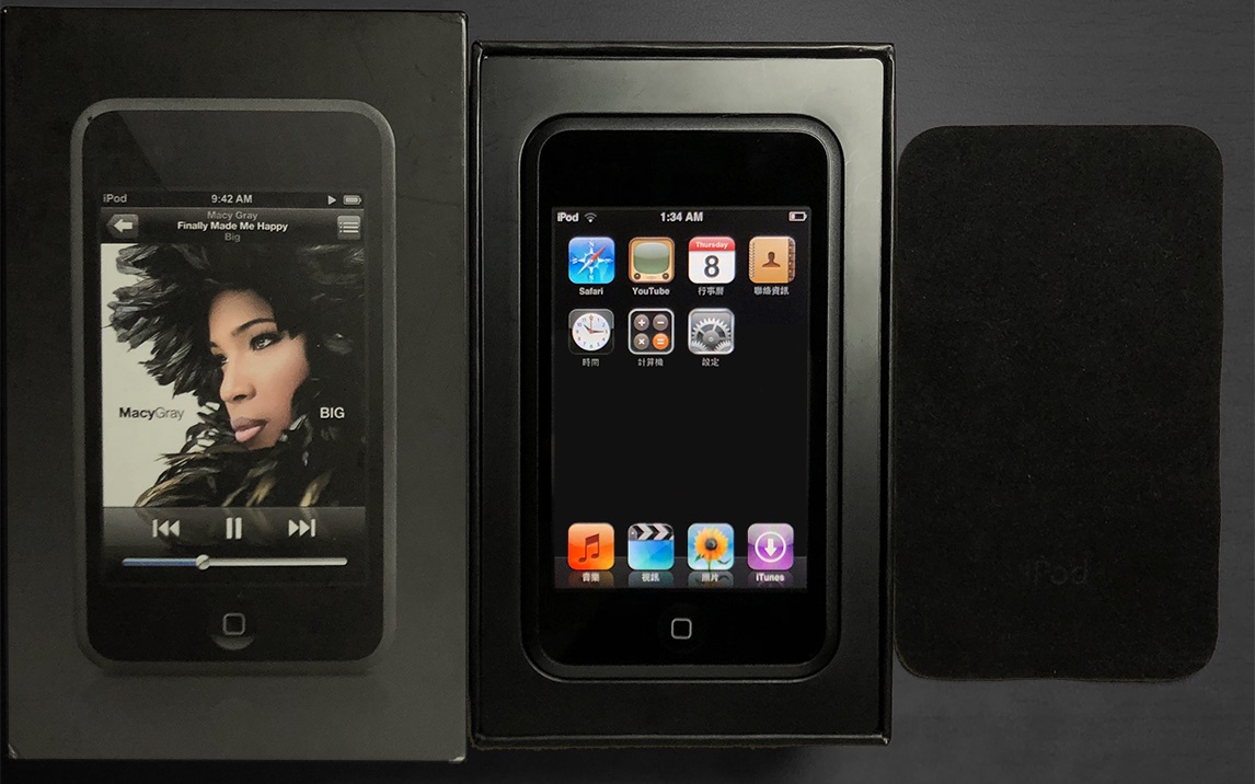 缅怀乔布斯,全新未激活 ipod touch 1 开箱及 ios 1 速览