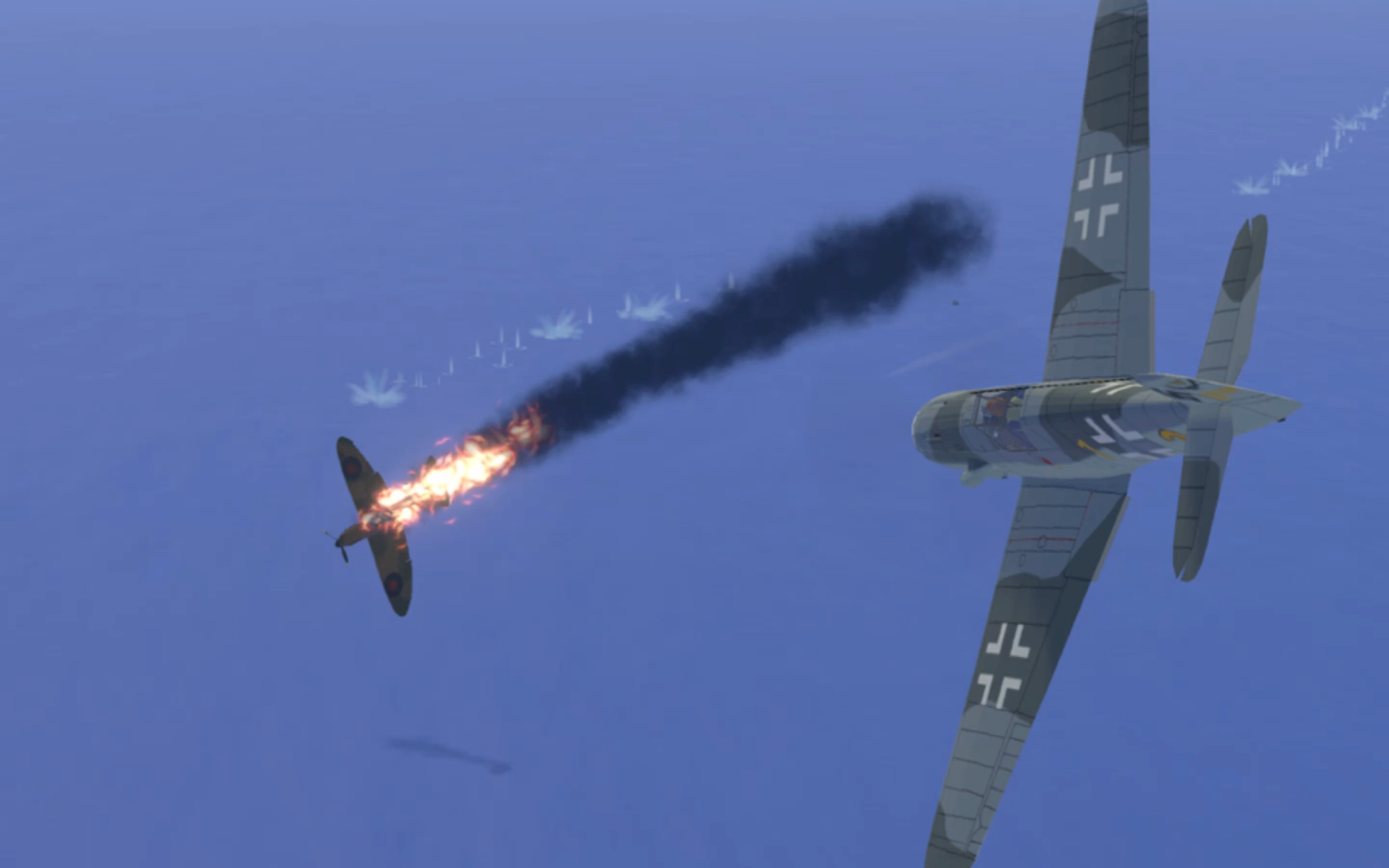 [图]【烈火天空/Sky On Fire】＂我們的身後 是德意志的天空＂///BF109 F1擊殺集錦