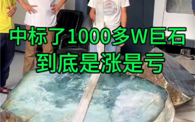 中标了1000多W翡翠原石,到底是涨还是亏!#翡翠手镯定制#翡翠 #珠宝首饰 #翡翠手镯 #翡翠原石#翡翠挂件 #源头好货哔哩哔哩bilibili