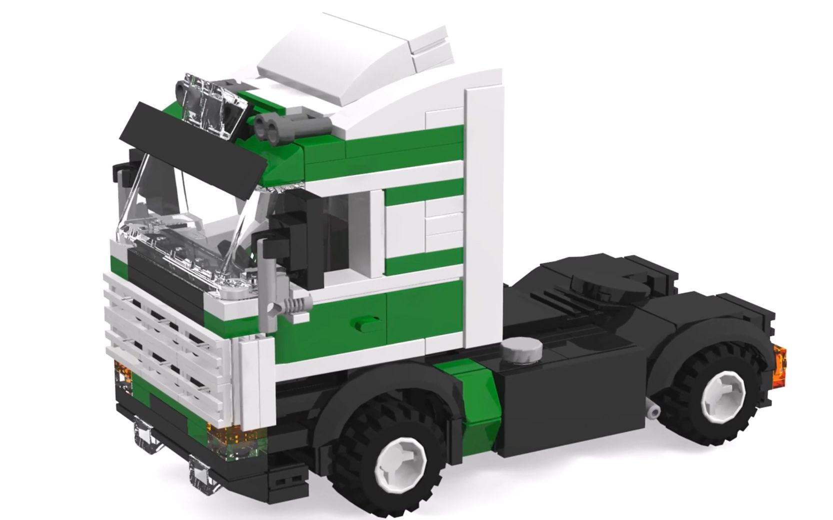 乐高moc教程scaniar113m360卡车车头拼搭指南
