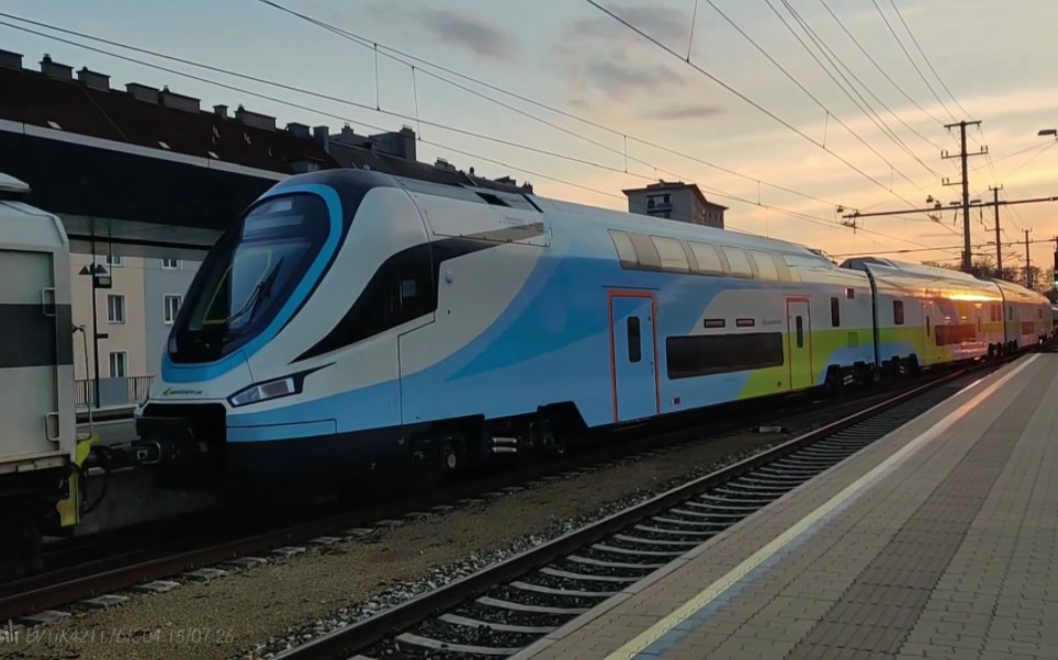 中车crrc出口奥地利westbahn的demu双层电力动车组列车视频搬运~铁道