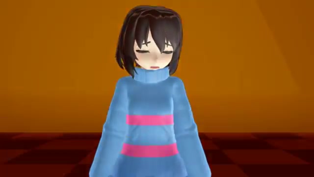 【undertale】傳說之下mmd confrontation, chara and frisk