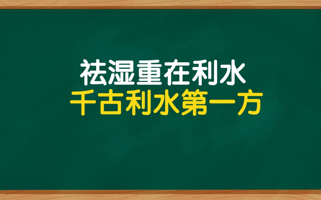 湿气万病之源,祛湿重在利水,医圣千古利水第一方哔哩哔哩bilibili