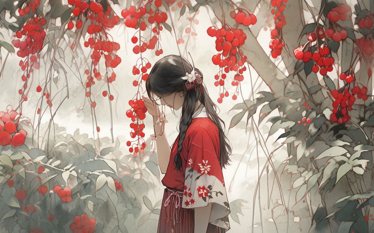 画诗 | 红豆 | 二次元