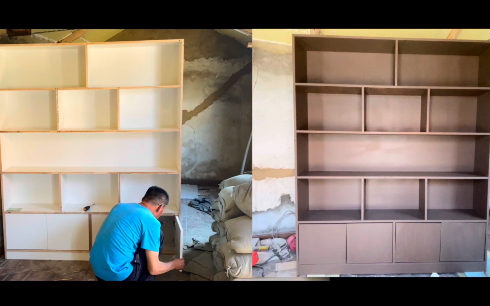 海边旧房改造vlog29|木工定制酒柜