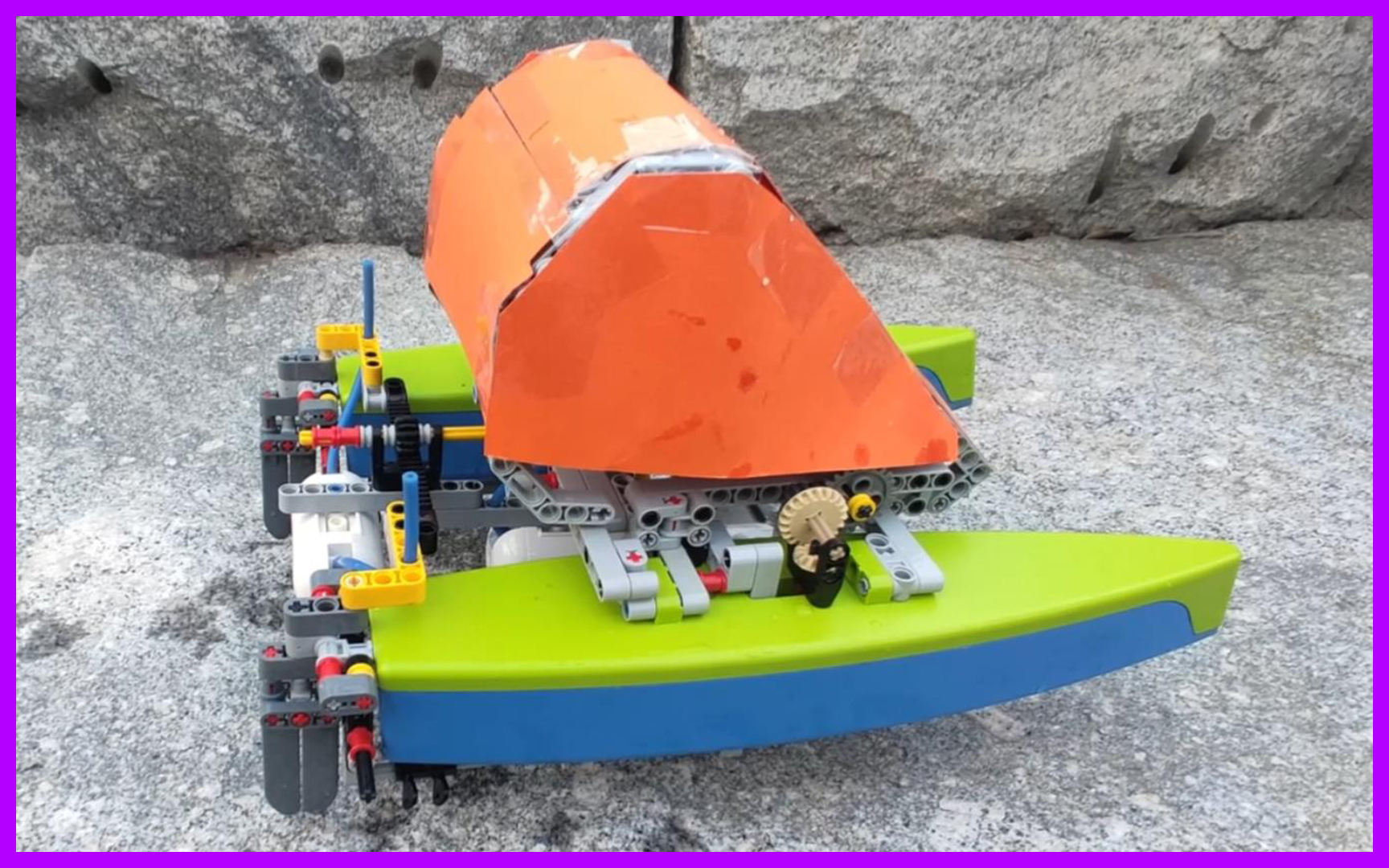 测试乐高42105双体船rc的收获.