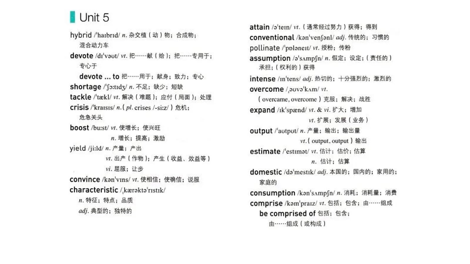 2020最新人教版高中英语选择性必修第一册选修1单词录音Unit 5 Working the Land哔哩哔哩bilibili