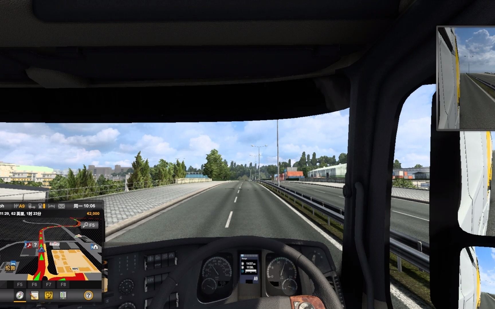 活动作品欧洲卡车模拟201第一次试玩运货升到1级