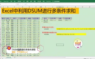 Video herunterladen: Excel中利用DSUM函数进行多条件求和