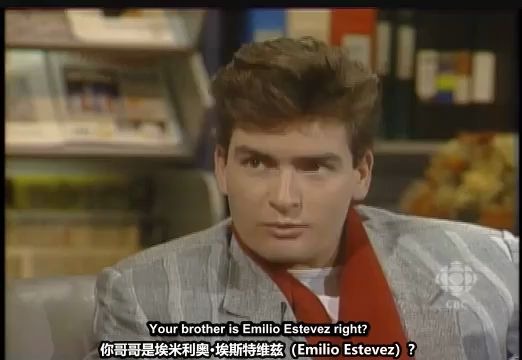 Charlie Sheen | talks about the family name 1986 查理辛 双语字幕哔哩哔哩bilibili