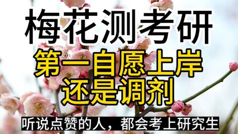 梅花易数测考研第一自愿上岸，还是调剂。听说点赞的人，都会考上研究生 