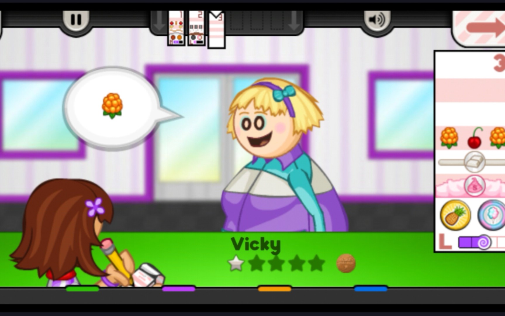 【老爹冰淇淋店】顾客vicky的订单