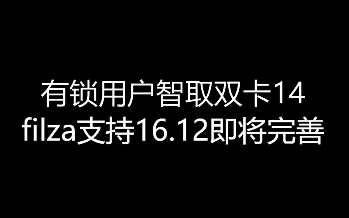 【大飞哥每日报价130】有锁用户智取双卡14 filza支持16.12即将完善哔哩哔哩bilibili