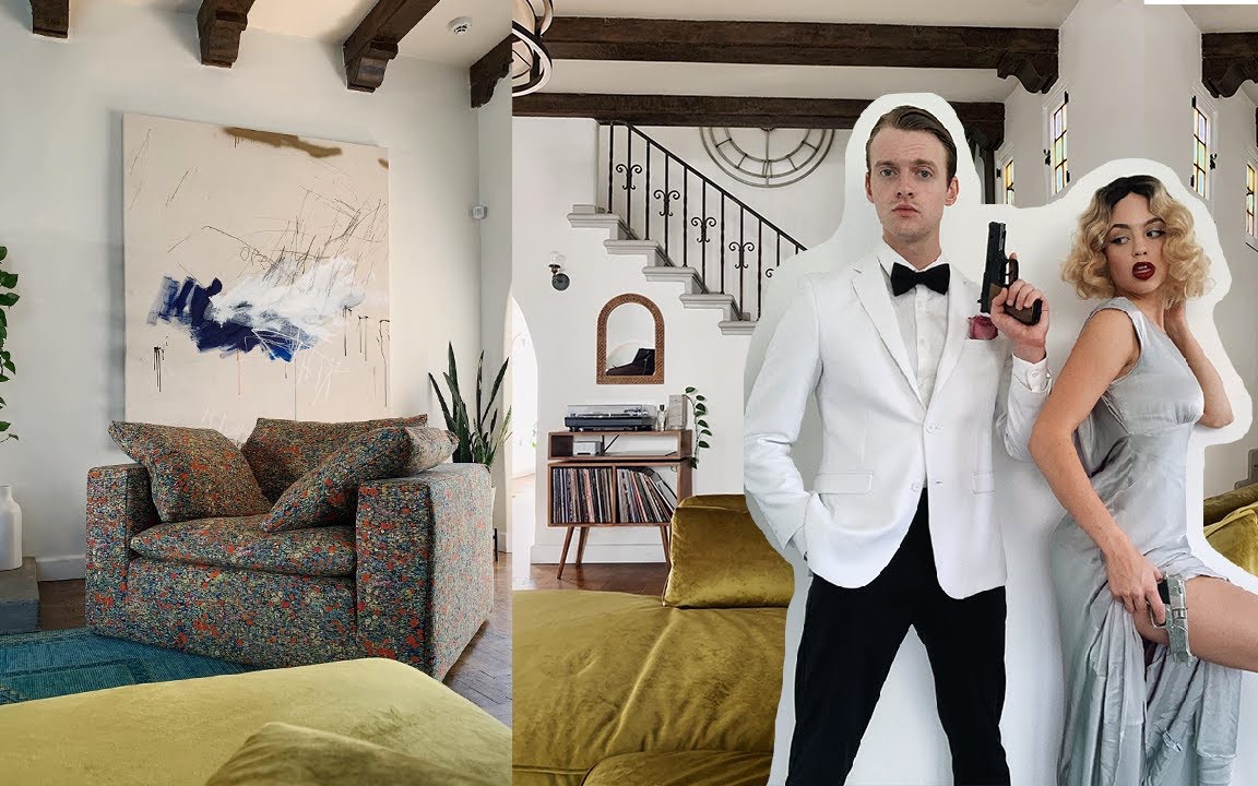 (英字)【claudia sulewski】客厅装修介绍,万圣节99vlog～_哔哩哔哩