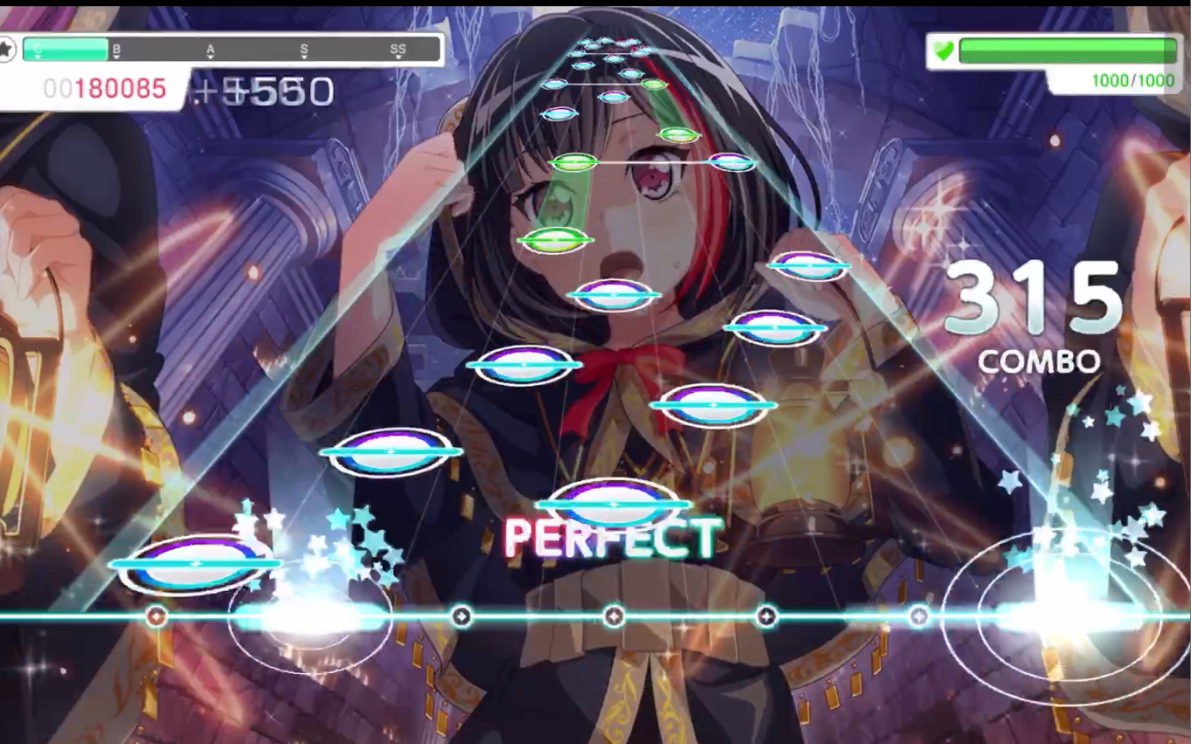 bang dream邦邦 萌新初试玩26级难度,判定碎一地_音游热门视频