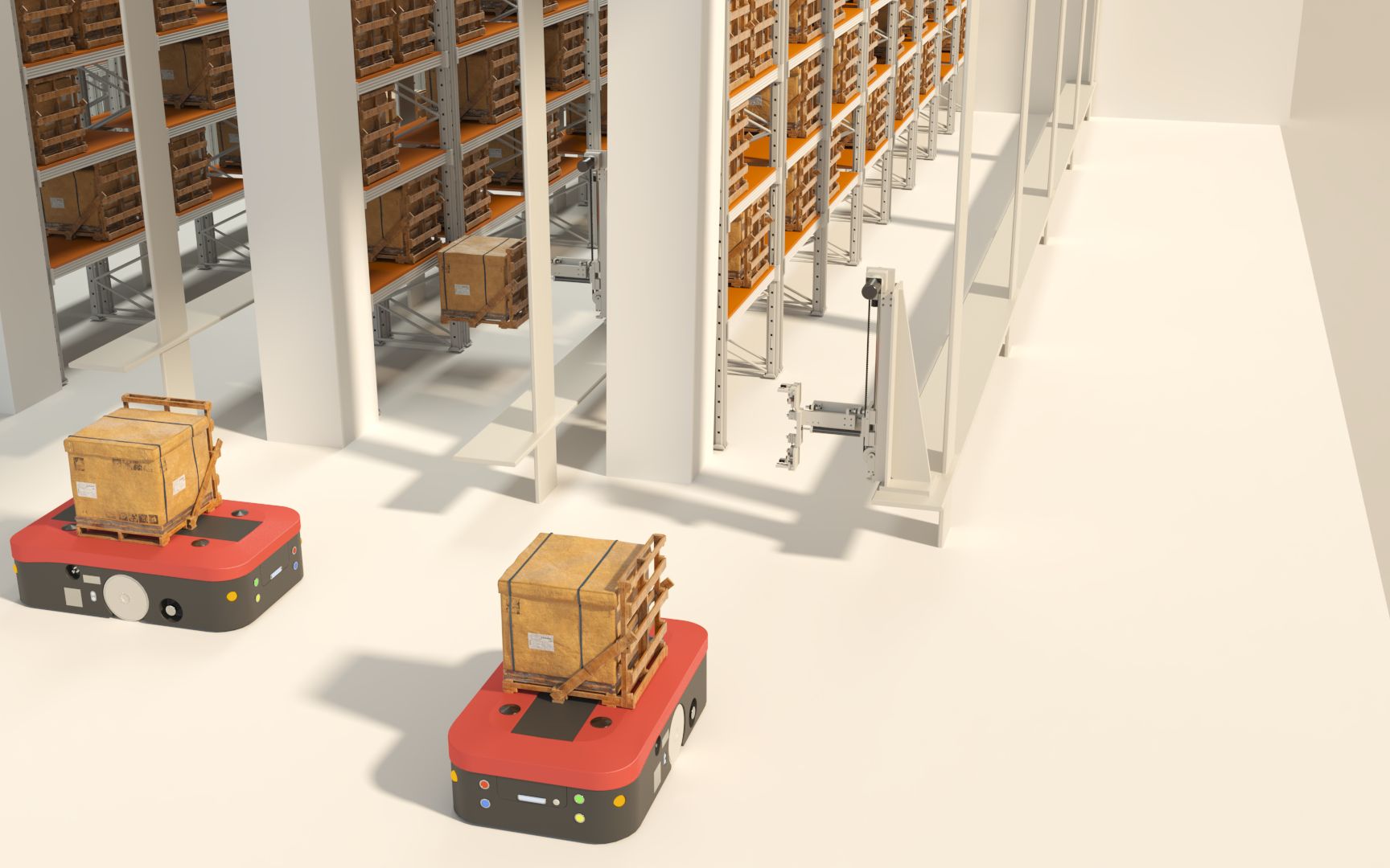 无人仓库升降机系统