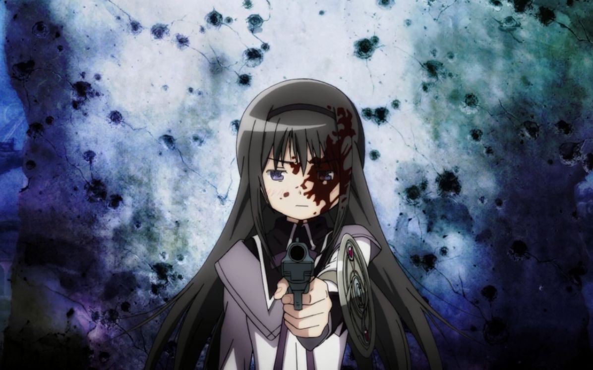 魔法少女小圆剧场版新篇叛逆的物语晓美焰与巴麻美枪战片段