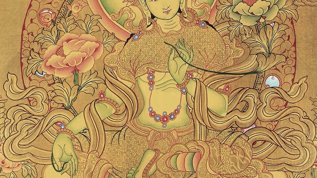 绿度母心咒|疗愈心轮冥想|慈悲之心_哔哩哔哩_bilibili