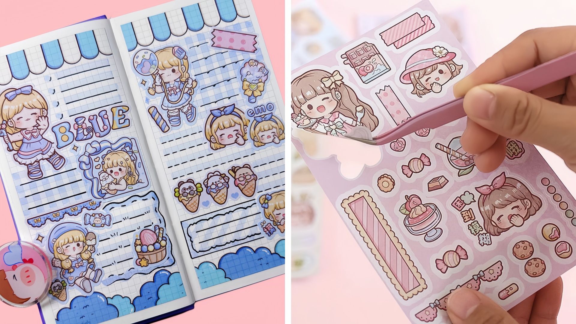 手帐 提拉多 多多酱贴纸日记 手帐拼贴排版 声控 白噪音 沉浸式