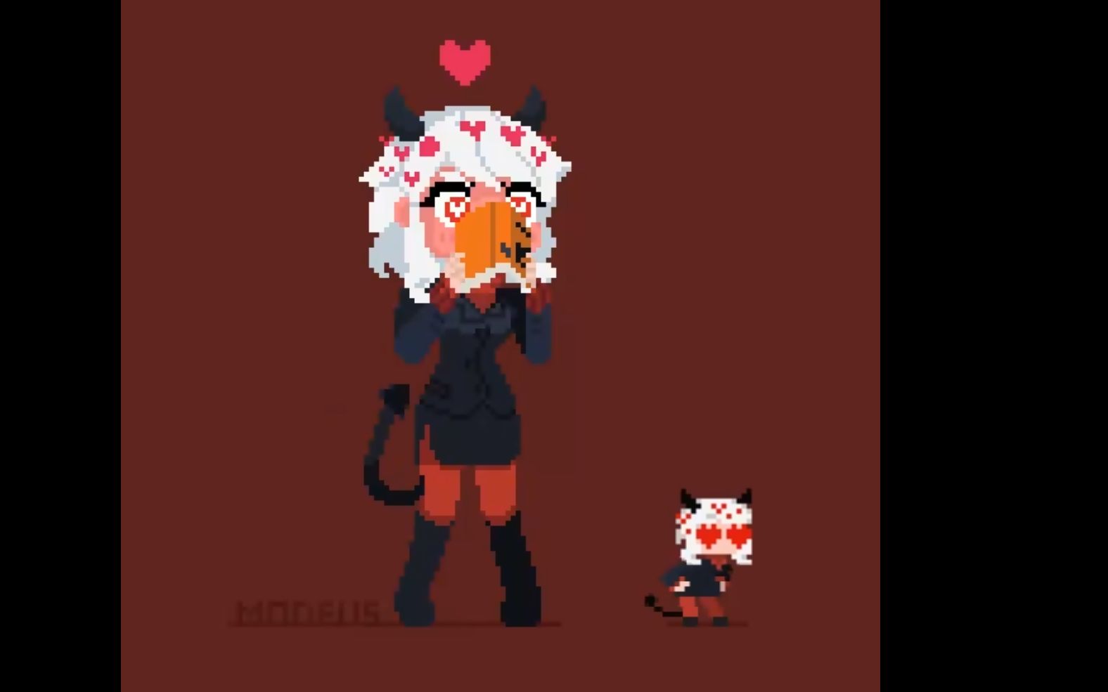 【helltaker60帧版】魅魔modeus又在看奇怪的书了!