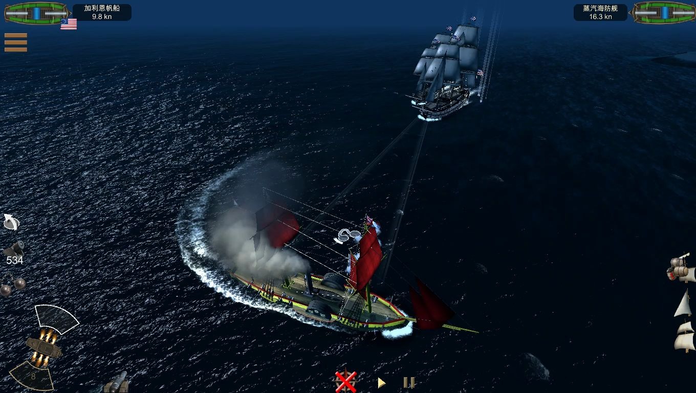 海盗加勒比海亨特非酋的怒吼单舰攻击港口