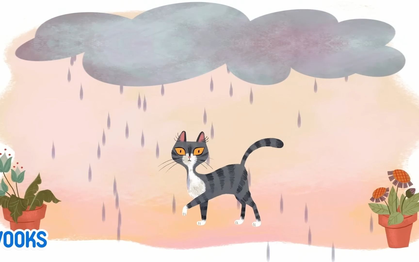 [图]【3-6岁英文】【动物习性认知】Where Does Kitty Go In The Rain【语速慢】【有逐字字幕】