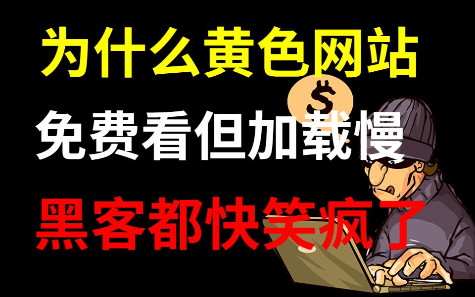 为什么颜色网站免费看却加载慢?黑客都快笑疯了!(本视频提供零基础网络安全教程|渗透测试|代码审计|DDOS攻防|信息收集)哔哩哔哩bilibili