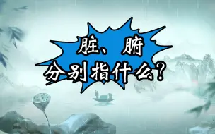 Download Video: 脏、腑分别指什么？