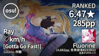 Alumetri Ray Km H Tv Size Gotta Go Fast Hddt 97 61 690pp 1 Osu 哔哩哔哩 Bilibili