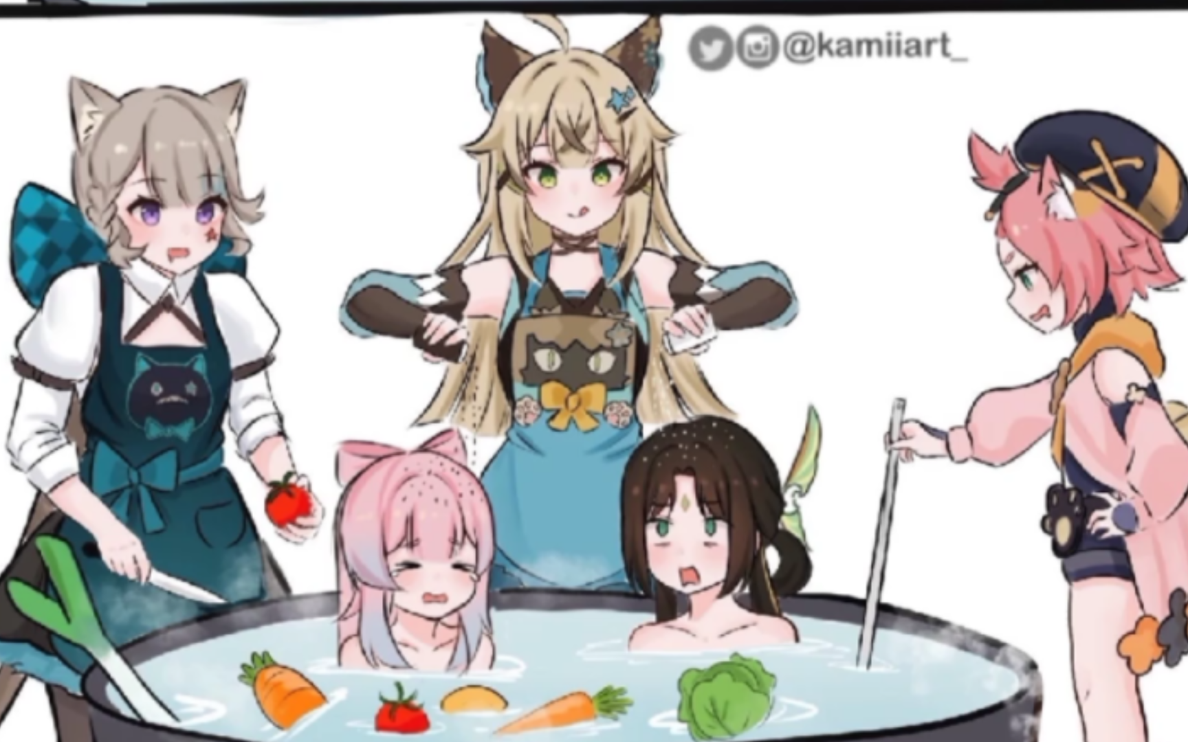 【原神】我还小,请问小姐姐们这是在一起洗澡吗?