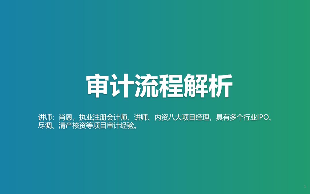 审计流程解析哔哩哔哩bilibili