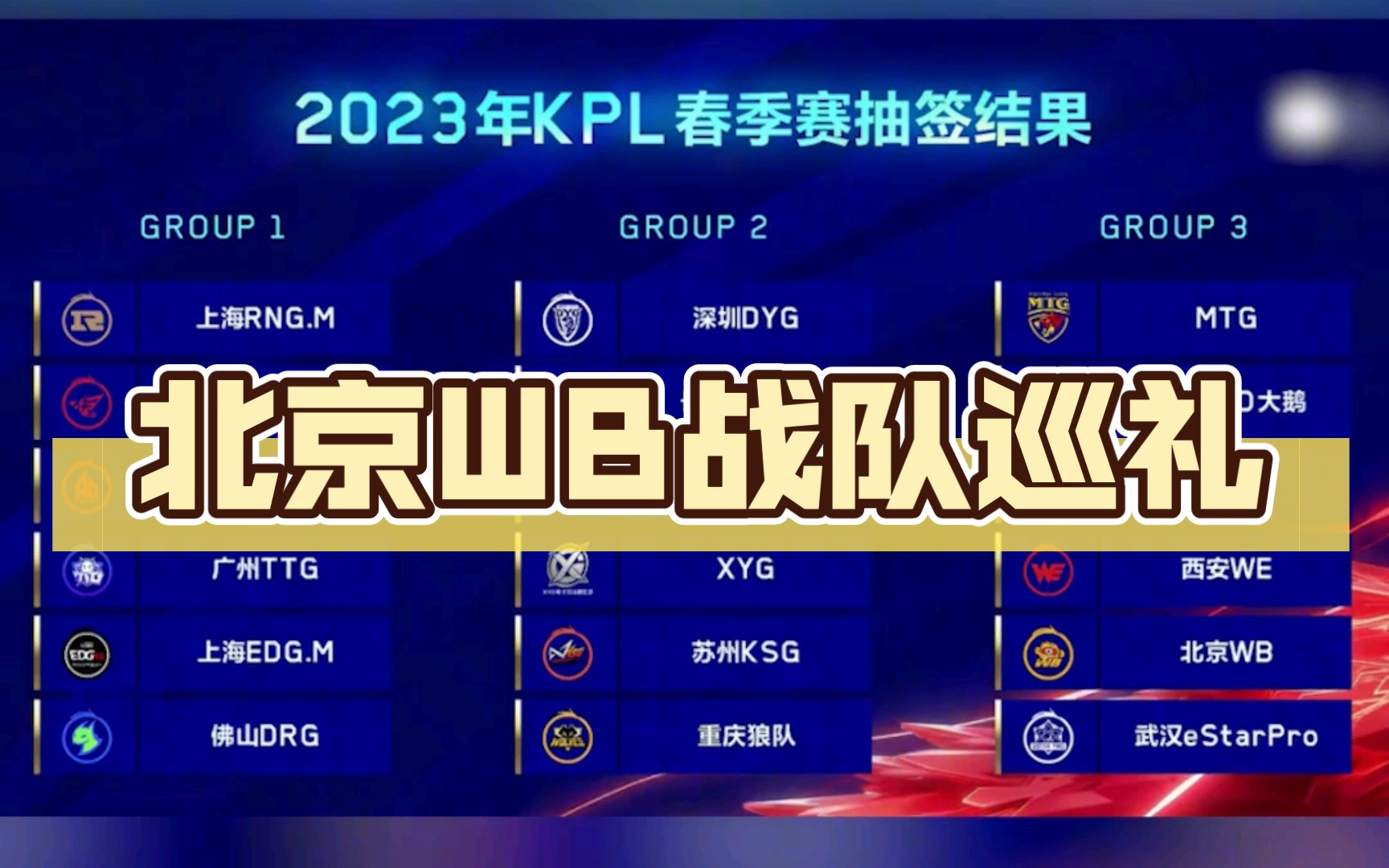 【KPL】北京WB战队巡礼王者荣耀