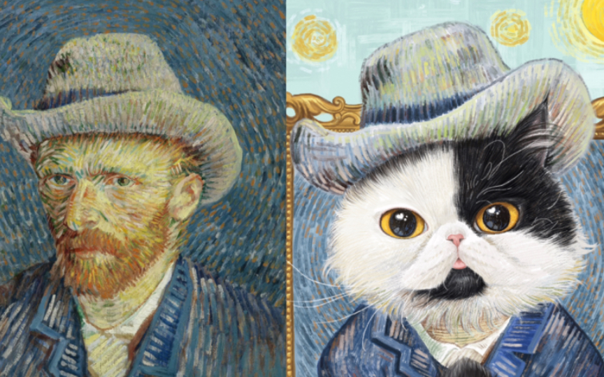 名画中的猫咪|cos《梵高自画像》2