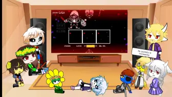 Video herunterladen: Undertale reacts to Murder Time Trio HardMode Phase 3 by MolingXingKong