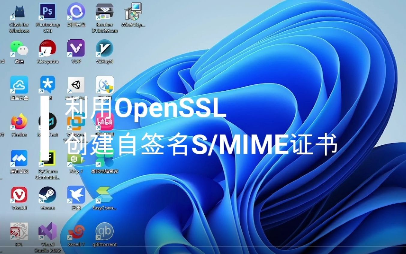 利用OpenSSL创建S/MIME自签名证书哔哩哔哩bilibili