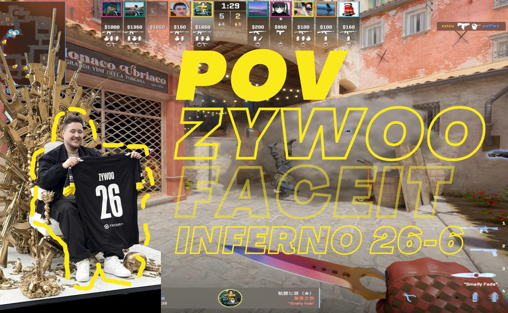 10级faceit炸鱼 | 炼狱小镇 2024.3.14 | cs2 pov/demo