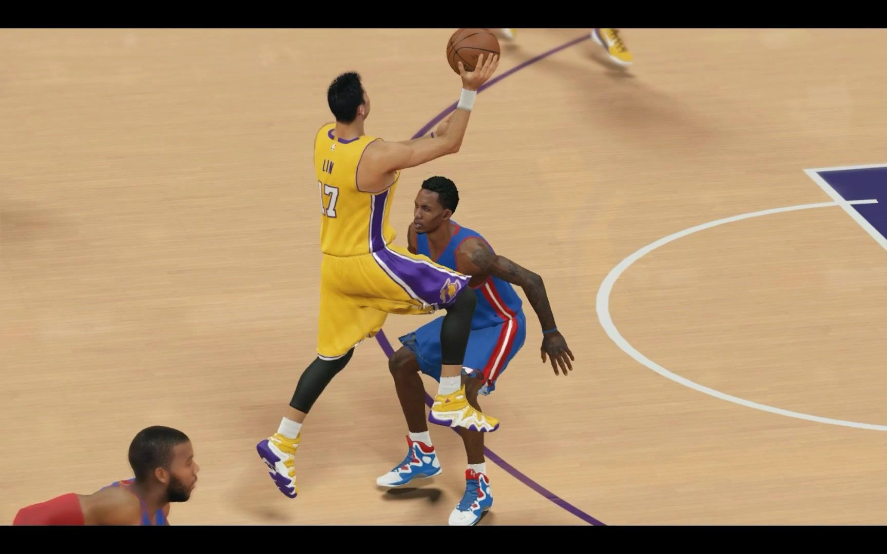 解說nba2k15湖人活塞科比尼克揚薩克雷林書豪進球集錦_嗶哩嗶哩bili