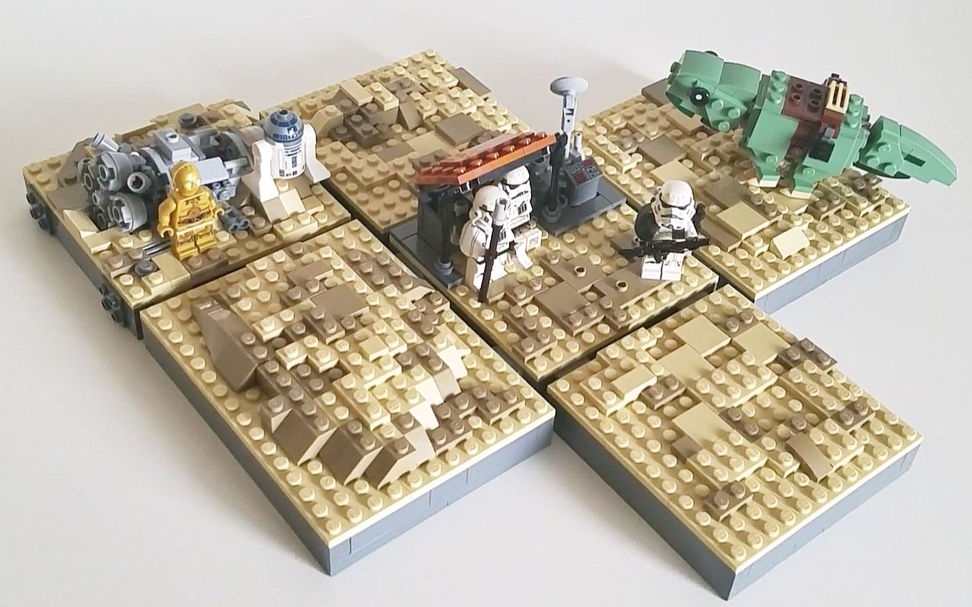乐高moc教程星球大战便携场景机器人拼搭指南