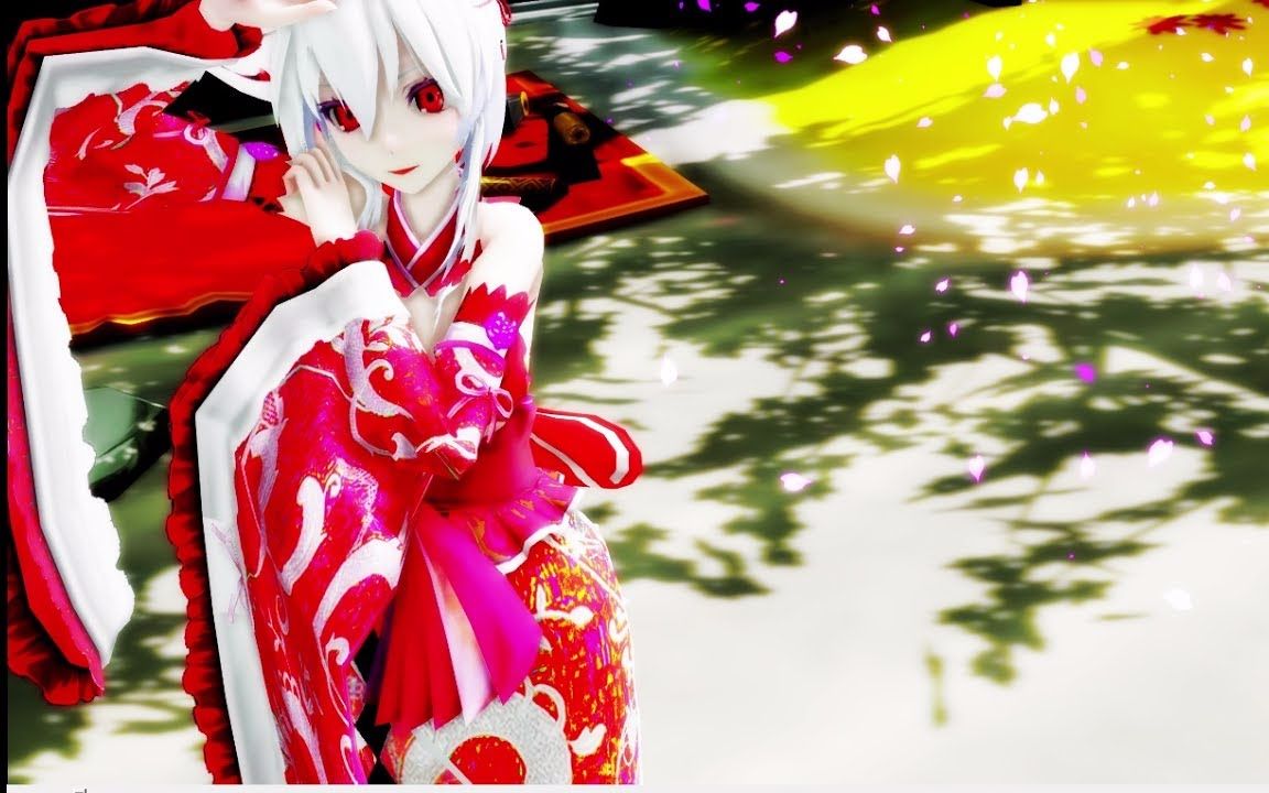 [mmd] 桃园恋歌 黑丝和服弱音