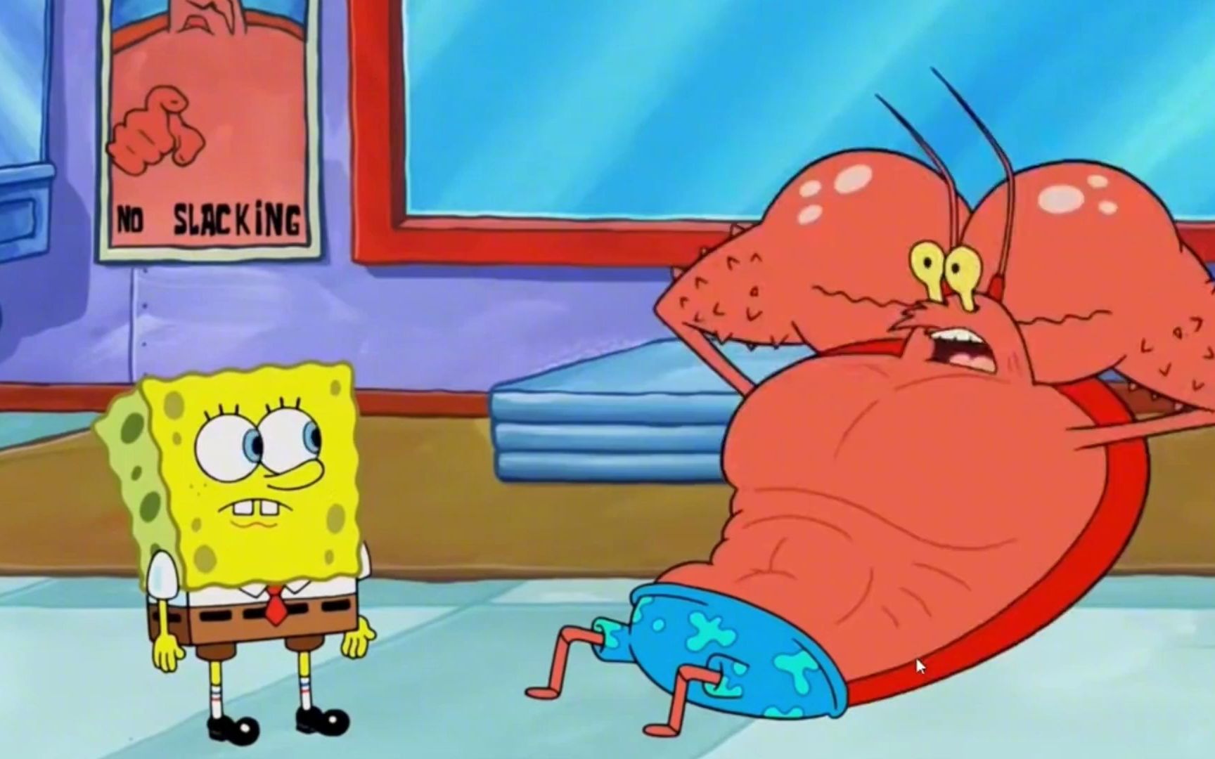 海绵宝宝健身锻炼出了八块腹肌,可是蟹煲餐厅却容不下海绵宝宝了