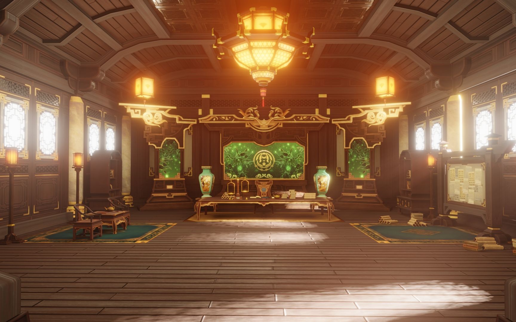 11个blender场景源文件 原神群玉阁室 蒙德城 中世纪史诗大景城堡