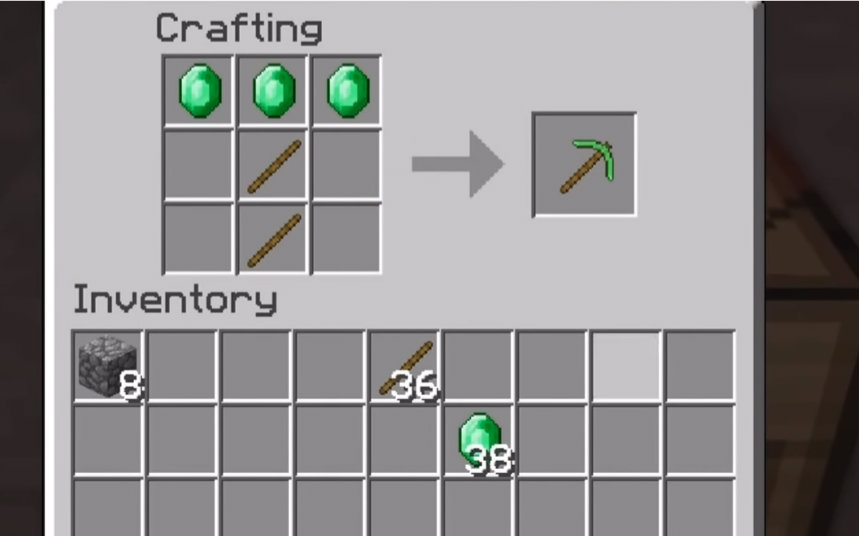 我的世界-为什么没有绿宝石工具