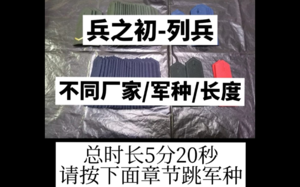 ...这个视频主要关于07式列兵硬肩章:陆军、海军、空军、火箭军、武警,总时长是我特意卡的.我爱中国人民解放军,也爱中国人民武装警察部队.哔哩...