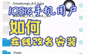 Download Video: 【Alist】IOS16 手机如何改名，并且实现在线安装